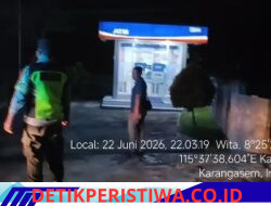 Antisipasi Gangguan Kamtibmas, Polsek Bebandem Gelar Blue Light Patrol di Jalur Rawan