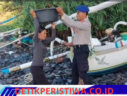 Satuan Polairud Polres Karangasem Bantu Nelayan, Berikan Himbauan Mengutamakan Keselamatan Kerja saat Melaut