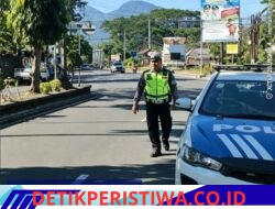 Jaga Kamseltibcarlantas dan Kelancaran Arus Lalulintas,  Satlantas Polres Karangasem Intensifkan Patrol Rutin di Jalan Sudirman