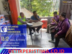 Pererat Sinergi, Unit Kamsel Sat Lantas Polres Karangasem Gelar Dialogis Bersama Komunitas Driver Ojek Online