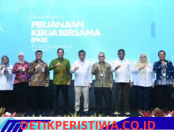 Saksikan Penandatanganan PKB Jasa Raharja dan Serikat Pekerja, Menaker Titip Tiga Agenda Strategis