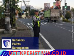 Pastikan Ketertiban dan Kelancaran Arus Lalulintas, Personil Lantas Laksanakan Gatur Pagi di Ktl 1 Subagan