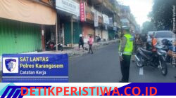 Pastikan Kelancaran Arus Lalulintas Menjelang Hari Raya Kuningan, Sat Lantas Terjunkan Personel di Pasar Amlapura