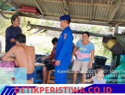 Utamakan Keselamatan Nelayan dan Menjaga Kamtibmas Lingkungan Kawasan Pesisir Pantai Sat Polairud Polres  Karangasem Sambang Pesisir