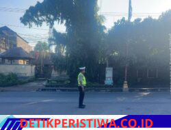 Pastikan Kelancaran Arus Lalulintas, Unit Turjawali Sat Lantas Lakukan Gatur Lalin di Simpang 3 Patung Salak Jasri