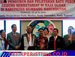 Pemkab Humbahas Hadiri Pelantikan Pengurus SRO dan Peletakan Batu Pertama Sekretariat SRO