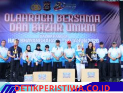 Sambut HUT Bhayangkara Ke-80, Polda Bali Gelar Olahraga Bersama dan Bazar UMKM