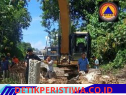 Pemkab Humbahas Bergerak Cepat Tangani Longsor di Hauagong, Akses Jalan Sudah Dibuka Terbatas