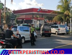 Tingkatkan Keamanan dan Kelancaran Distribusi, Sat Lantas Polres Karangasem Atensi Arus Lalin di Kawasan Pertamina Subagan