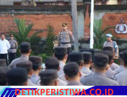 Pimpin Apel, Kapolres Karangasem Berikan Arahan Tegas Menjelang Puncak HUT Bhayangkara