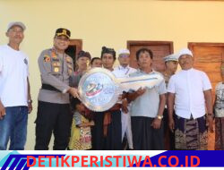 Hanya dalam 15 Hari Pengerjaan, Kapolres Karangasem Serahkan Kunci Rumah Baru di Hari Bhayangkara ke-80
