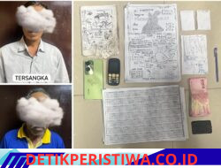 Tim Opsnal Unit 5 Subdit 3 Dit Reskrimum Polda Bali Gerebek Rumah di Klungkung, Ringkus Pelaku Judi Togel Hongkong