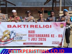 Bakti Religi Jadi Wujud Pengabdian Polsek Idi Tunong di Hari Bhayangkara Ke-80