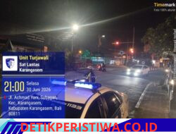 Tekan Angka Pelanggaran Lalulintas, Satuan Lalulintas Polres Karangasem Intensifkan Hunting System dan Blue Light Patrol