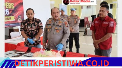 Polres Belitung Timur Gelar Konferensi Pers Pengungkapan Kasus Peredaran Obat Keras Terlarang