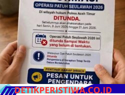 Operasi Patuh Seulawah 2026 Polres Aceh Timur, Ditunda