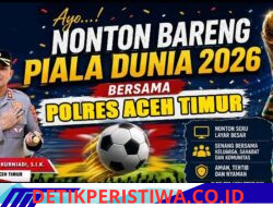 Polres Aceh Timur Gelar Nobar Piala Dunia 2026 Bersama Masyarakat, Perkuat Kemitraan dan Kebersamaan
