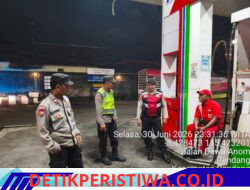 Cegah dan Antisipasi Gangguan Kamtibmas, Personil Polsek Rendang Sambangi Objek Vital SPBU Rendang 