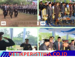 Hari Bhayangkara ke-80, Kapolres OKU Timur Pimpin Upacara Khidmat Bersama Forkopimda Dan 24 Peleton Pasukan
