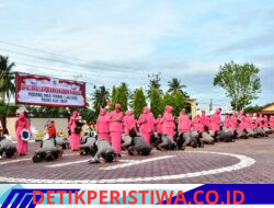 Hari Bhayangkara Ke-80, Kapolres Aceh Timur Pimpin Upacara Kenaikan Pangkat 62 Personel