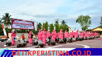 Hari Bhayangkara Ke-80, Kapolres Aceh Timur Pimpin Upacara Kenaikan Pangkat 62 Personel