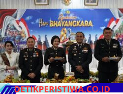 Tradisi Potong Tumpeng Personel Tertua dan Termuda, Warnai  Syukuran Hari Bhayangkara ke-80 Polres Karangasem 