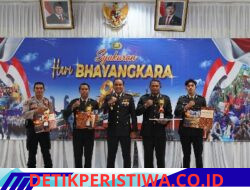 Dimomen Syukuran Hari Bhayangkara ke-80, Kapolres Karangasem Serahkan Hadiah dan Piala kepada para Pemenang Lomba Internal dan Eksternal  