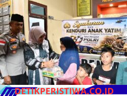 Wujud Syukur HUT Bhayangkara Ke-80, Polsek Peureulak Barat Santuni Anak Yatim