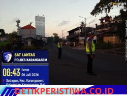 Cegah Lakalantas, Unit Turjawali Sat Lantas Lakukan Gatur  Lalin di Pos 3 Patung Salak Jasri