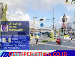 Pastikan Ketertiban dan Kelancaran Arus Lalulintas, Personil Lantas Rutin Lakukan Gatur Pagi  di Ktl 1 Subagan