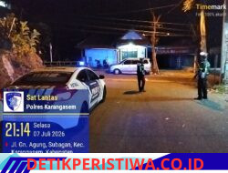 Pastikan Situasi Kamtibmas Kondusif, Unit Turjagwali Satlantas Polres Karangasem Intensifkan Patroli Barcode dan Blue Light Patrol 