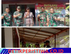 “Danramil Bangsalsari Dampingi Kasdim 0824/Jember, Tinjau Langsung Progres Pembangunan Rutilahu Warga Tidak Mampu di Desa Petung