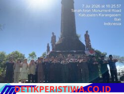 Mengenang Perjuangan 1946, Kapolsek Bebandem Wakili Kapolres Karangasem Hadiri Upacara Peringatan Perang Besar di Tanah Aron ke-80