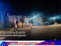 Cegah Gangguan Kamtibmas Pasca-Hari Besar Keagamaan, Polsek Bebandem Intensifkan Blue Light Patrol di Pemukiman Padat Penduduk