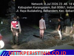 Jaga Situasi Kamtibmas Tetap Kondusif, Polsek Bebandem Intensifkan Patroli KRYD Hingga Dini Hari