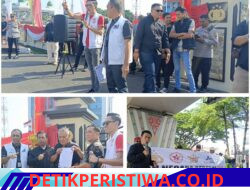 BPI KPNPA-RI,HAMASS,K-MAKI Gelar Aksi Damai Dihalaman Polda Sumsel