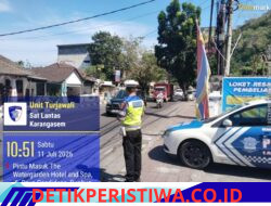 Cegah Parkir Sembarangan Dikawasan Wisata, Satlantas Polres Karangasem Lakukan Pengaturan dan Penjagaan di Kawasan Obyek Wisata Candidasa