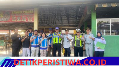 Keselamatan Penumpang Jadi Prioritas, Satlantas Polres Gresik Bersama Dirjen Hubdat Gelar Ramp Check Bus di Rest Area 726 B