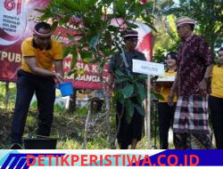 Sambut Hari Kemerdekaan RI ke-81, Polres Karangasem Bersama Komponen Masyarakat Gelar Penanaman Pohon di Desa Bukit