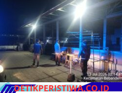 Jaga Kondusifitas Situasi  Kamtibmas Dini Hari, Polsek Bebandem Gelar Blue Light Patrol di Objek Vital dan Pemukiman Penduduk 