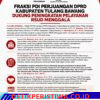 Fraksi PDI Perjuangan DPRD Kabupaten Tulang Bawang Dukung Peningkatan Pelayanan RSUD Menggala