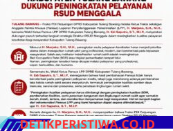 Fraksi PDI Perjuangan DPRD Kabupaten Tulang Bawang Dukung Peningkatan Pelayanan RSUD Menggala