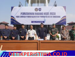 Lapas Pemuda Tangerang Gelar Razia Gabungan dan Musnahkan Barang Hasil Razia Semester I Tahun 2026