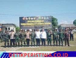 Prajurit Lanal Bintan Ikuti Upacara Pembukaan TMMD Ke-129 Kodim 0315/TPI di Desa Busung