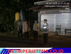 Jaga Kondusivitas Malam Hari, Polsek Bebandem Gelar Patroli KRYD “Barcode” Sasar Objek Vital dan Pemukiman Warga