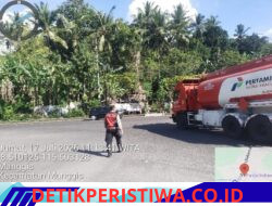 Personel Unit Pam Obvit Sat Samapta Polres Karangasem Laksanakan Turjag, di Depan Pertamina Integrated Terminal Manggis