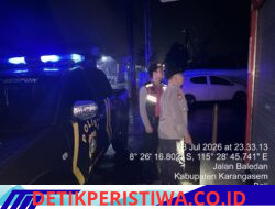Pastikan Keamanan Kawasan Pertashop Desa Selat pada Malam Hari, Polsek Selat Intensifkan Blue Light Patrol 