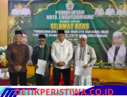 Wakil Wali Kota Lhokseumawe Serahkan Sk Dan Hadiri Pengukuhan Imum Syikh Mesjid Agung Islamic Centre