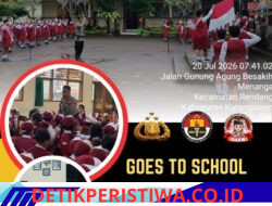 Melalui Program Police Goes To School, Polsek Rendang Bangun Generasi Berkarakter Sejak Dini kepada Siswa Siswi SDN 1 Menanga