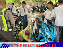 Polantas Karib, Polantas Menyapa Sat Lantas Polres Merangin Amankan 15 Knalpot Brong Di SMK Negeri 1 Merangin